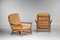 Solid Oak Armchairs by Guillerme et Chambron, Set of 2 8