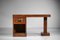 Brutalist Desk in Solid Oak by Charles Dudouyt 2