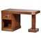 Brutalist Desk in Solid Oak by Charles Dudouyt 1