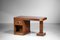 Brutalist Desk in Solid Oak by Charles Dudouyt 5