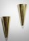 Modernist Curved Wall Sconces in Brass, Set of 2 3