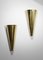 Modernist Curved Wall Sconces in Brass, Set of 2, Image 4