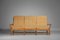 3-Seater Solid Oak Sofa by Guillerme et Chambron, 1960s 4