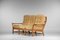 3-Seater Solid Oak Sofa by Guillerme et Chambron, 1960s, Image 2