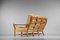 3-Seater Solid Oak Sofa by Guillerme et Chambron, 1960s, Image 3