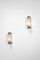 Small French Sconces in Frosted Curved Glass & Solid Brass, Set of 2 6