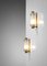 Small French Sconces in Frosted Curved Glass & Solid Brass, Set of 2 5