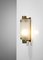 Small French Sconces in Frosted Curved Glass & Solid Brass, Set of 2 3