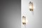 Small French Sconces in Frosted Curved Glass & Solid Brass, Set of 2 4