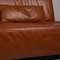 Franz Fertig Tema Brown Leather Sofa 2-Seater Function Sleeping Function 4