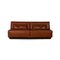 Franz Fertig Tema Brown Leather Sofa 2-Seater Function Sleeping Function, Image 1
