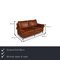 3300 Brown Leather 2-Seater Sofa from Rolf Benz 2