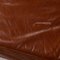 Tema Braunes Leder 2-Sitzer Sofa von Franz Fertig 5