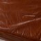 Tema Brown Leather Sofa Set from Franz Fertig, Set of 3, Image 7