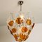 Murano Chandelier in Orange Clear Glass & Chrome from Mazzega, 1960s, Image 14