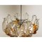 Murano Chandelier in Orange Clear Glass & Chrome from Mazzega, 1960s 12