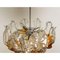 Murano Chandelier in Orange Clear Glass & Chrome from Mazzega, 1960s, Image 12