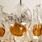 Lustre Murano en Verre Transparent Orange et Chrome de Mazzega, 1960s 8