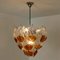 Murano Chandelier in Orange Clear Glass & Chrome from Mazzega, 1960s 5