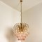 Chandeliers with Murano Pink Glass in the style of Venini, Italy, 1970s, Set of 2 9