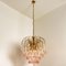 Chandeliers with Murano Pink Glass in the style of Venini, Italy, 1970s, Set of 2, Image 9
