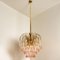 Chandeliers with Murano Pink Glass in the style of Venini, Italy, 1970s, Set of 2 7