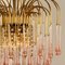 Chandeliers with Murano Pink Glass in the style of Venini, Italy, 1970s, Set of 2 11