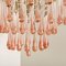 Chandeliers with Murano Pink Glass in the style of Venini, Italy, 1970s, Set of 2 3