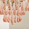 Chandeliers with Murano Pink Glass in the style of Venini, Italy, 1970s, Set of 2, Image 3