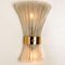 Textured Murano Glass & Brass Sconce from Hille, 1960s 9