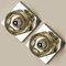 Glass & Chrome Wall Sconces from Cosack Lights, Germany, 1970s, Set of 2 2