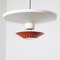 Red & White Wall or Ceiling Light by Louis Kalff for Philips 1
