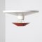 Red & White Wall or Ceiling Light by Louis Kalff for Philips 2