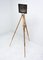 Industrial Black Enamel Spot Light Tripod Floor Lamp, 1970s 6