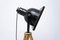 Lámpara de pie trípode industrial esmaltada en negro, años 70, Imagen 11