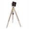 Industrial Black Enamel Spot Light Tripod Floor Lamp, 1970s 2