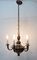 Lampadario vintage a cinque braccia in ottone, Immagine 2