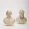 Marble Portrait Busts of Man and Woman, 19th Century, Set of 2 3