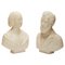 Bustos de hombre y mujer de mármol, siglo XIX. Juego de 2, Imagen 1