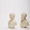Marble Portrait Busts of Man and Woman, 19th Century, Set of 2 4