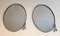 Specchi ovali argentati attribuiti a Maison Bagués, set di 2, Immagine 2