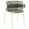 Olive Cielo Stacking Chair with Armrest by Sebastian Herkner 1