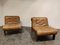 Vintage Leather Lounge Chairs, 1970s, Set of 2 3