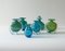 Vases en Verre Bleu Turquoise et Vert de Mdina, 1960s, Set de 6 2