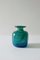 Vases en Verre Bleu Turquoise et Vert de Mdina, 1960s, Set de 6 10
