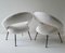 White Lounge Chairs, Germany, 1950s, Set of 2, Image 6