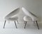 White Lounge Chairs, Germany, 1950s, Set of 2 11
