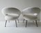 White Lounge Chairs, Germany, 1950s, Set of 2 7