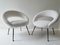 White Lounge Chairs, Germany, 1950s, Set of 2 8