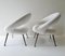 White Lounge Chairs, Germany, 1950s, Set of 2 12